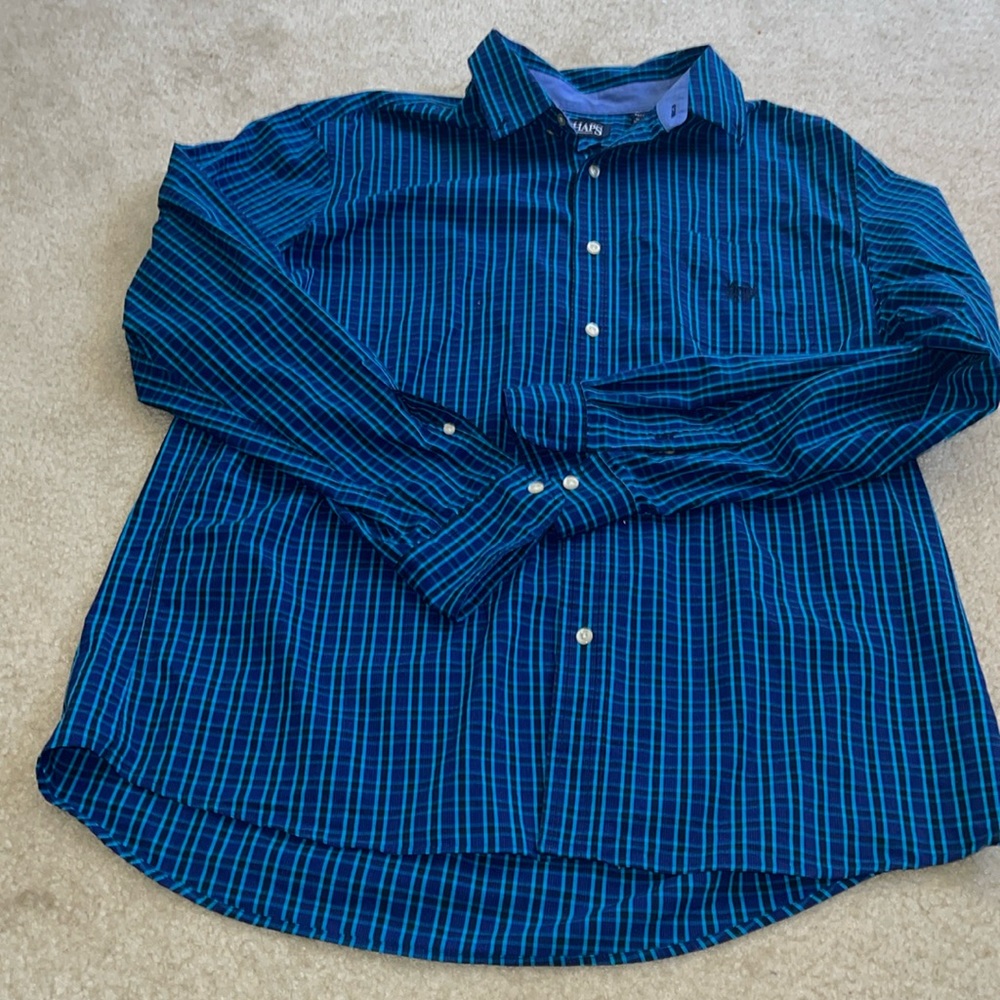 Men Chaps Long Sleeve Button Down